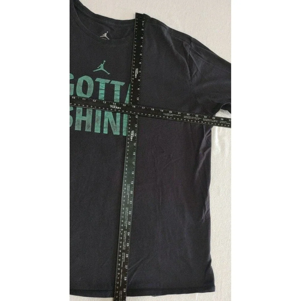 Nike Air Jordan Black Iridescent Gotta Shine Spellout T-Shirt Adult Size XXL 2XL